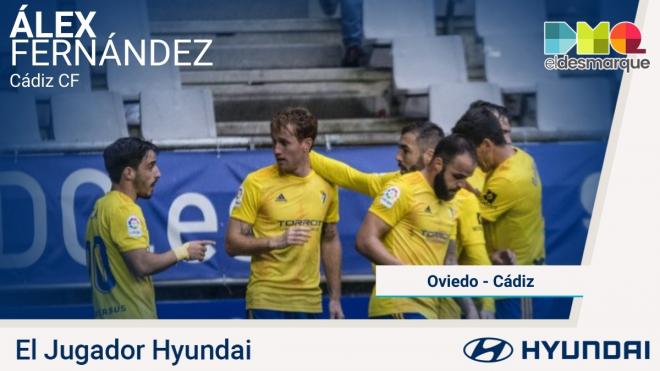 Álex Fernández, Jugador Hyundai del Oviedo-Cádiz.