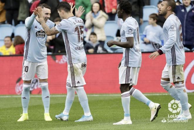 Celebración del gol de Aspas (Foto: LaLiga).