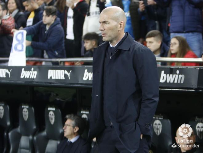 Zidane, ante el Valencia (Foto: LaLiga).