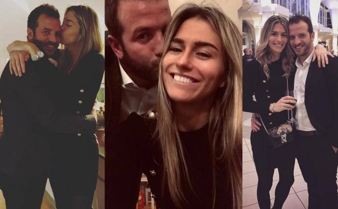 Rafael van der Vaart y su pareja, la jugadora de balonmano Estavana Polman (Fotos: Instagram).