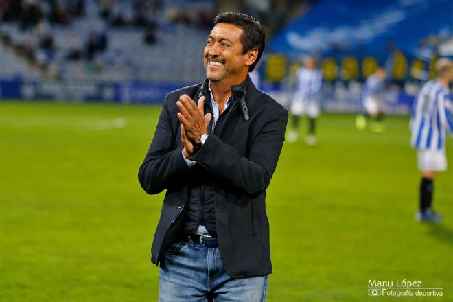 Luzardo, leyenda viva del Recreativo. (Manu López / Albiazules.es).