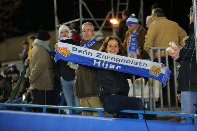 Aficionados del Real Zaragoza acompañan al equipo en Socuéllamos (Foto: Real Zaragoza).