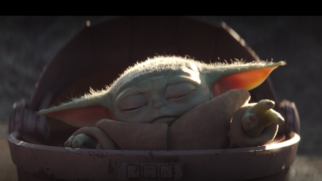 Baby Yoda usando la fuerza (Foto: Disney+)