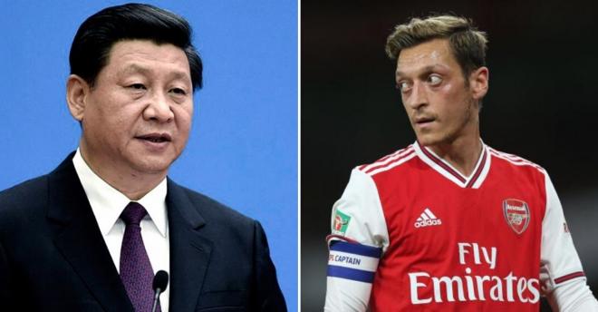 Xi Jinping y Mesut Ozil.