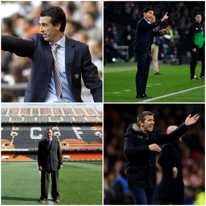Hasta 13 entrenadores han pasado esta década por el Valencia.