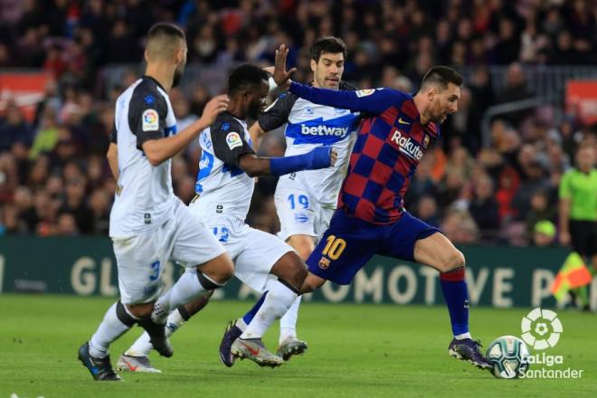 Messi, antes de anotar su gol (Foto: LaLiga).