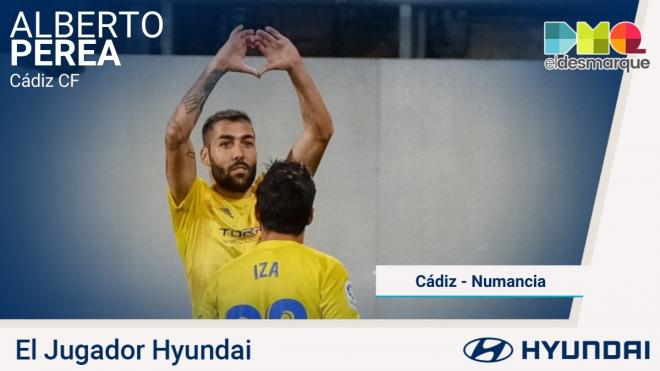 Perea, jugador Hyundai del Cádiz-Numancia.