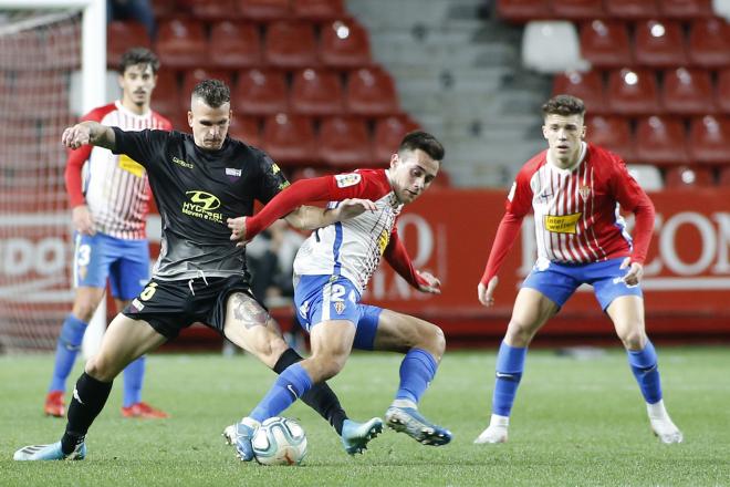 Partido del Sporting de Gijón durante esta temporada (Foto: Luis Manso).