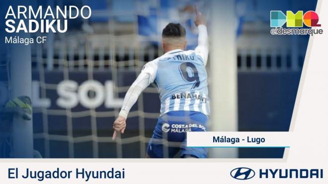 Sadiku, Jugador Hyundai del Málaga-Lugo.