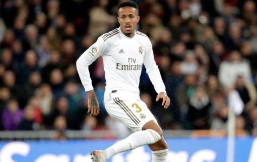 Militao, en un partido del Real Madrid.