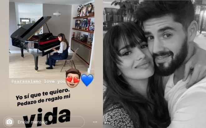 Sara Sálamo desvela que Isco Alarcón le ha regalado un piano de cola (Fotos: Instagram).