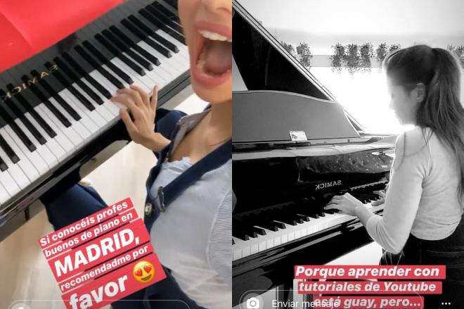 La actriz tinerfeña pide a sus seguidores que le recomienden algún buen profesor de piano (Fotos: Instagram).