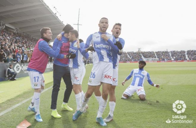 En-Nesyri celebra su último gol con el Leganés