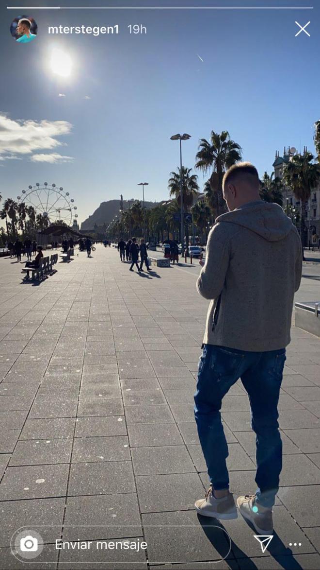 Marc André ter Stegen, durante sus vacaciones de Navidad.