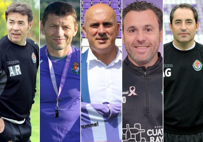 Cinco de los entrenadores que ha tenido el Real Valladolid en la última década. ¿Quién ha sido el mejor?