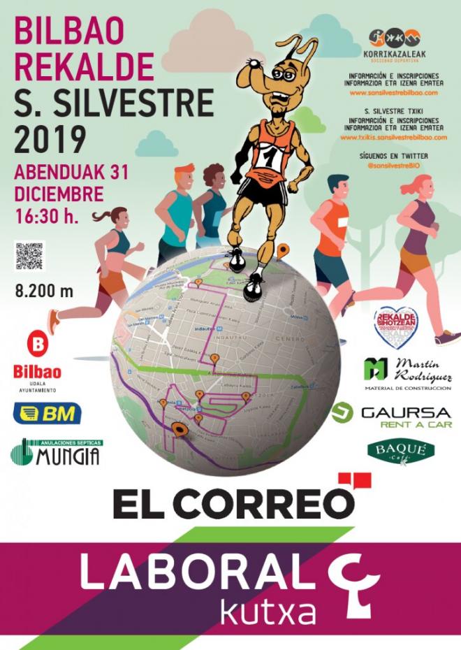 Cartel de la San Silvestre 'Bilbao-Rekalde' 2019.