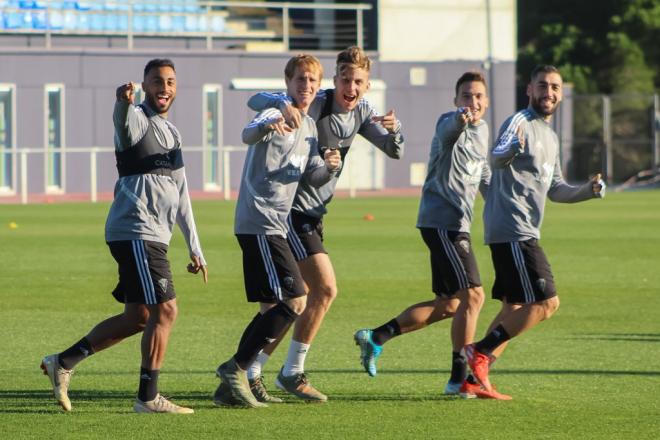 Entrenamiento del Cádiz antes de la Ponferradina.