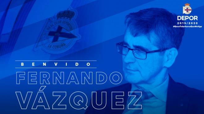 Fernando Vázquez se convierte en el nuevo entrenador del Dépor.