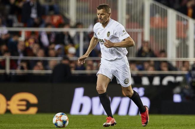 Miroslav Djukic en el partido de Leyendas del Centenario del Valencia CF