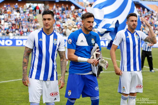 Jesús Valentín, Chico Díaz y Charaf llegaron en el mercado invernal. (Manu López / Albiazules.es).