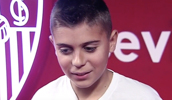 Biel Vargas, el niño que cumplirá su sueño en el Sevilla-Athletic de Bilbao