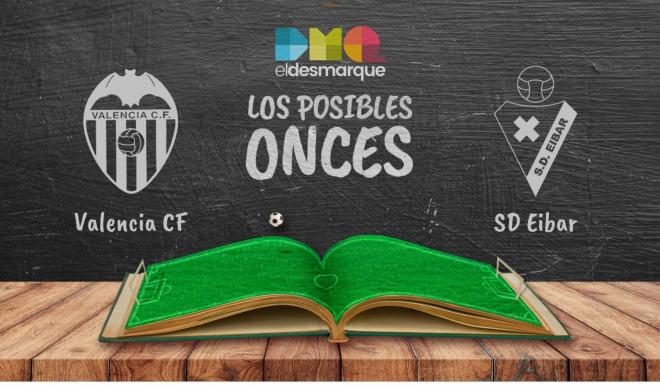 Los posibles onces del Valencia-Éibar.