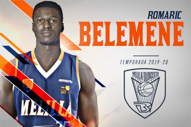 Romaric Belemene, nuevo jugador azulón (Foto: Melilla Baloncesto).