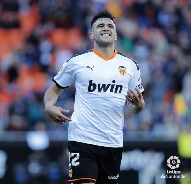 Maxi Gómez en el Valencia-Éibar (Foto: LaLiga)