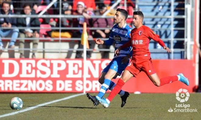 Lance del Numancia-Dépor (Foto: LaLiga).