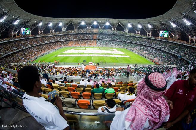 Los asistentes al King Abdullah Stadium de Yeda.