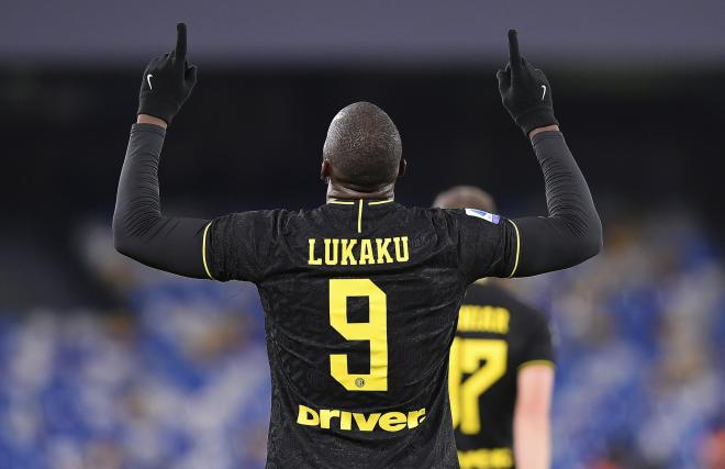 Lukaku celebra un gol en San Paolo.