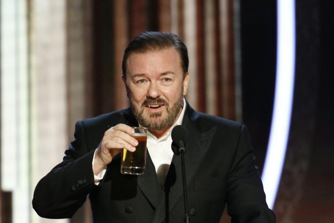 Ricky Gervais en los Globos de Oro 2020 (Foto: Paul Drinkwater).