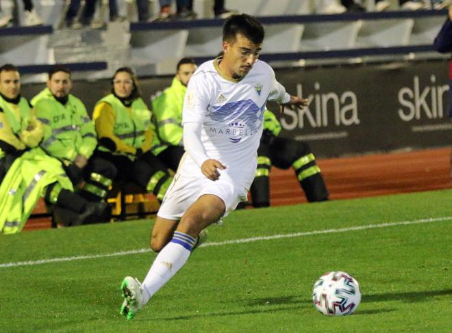 Javi López, con el Marbella.