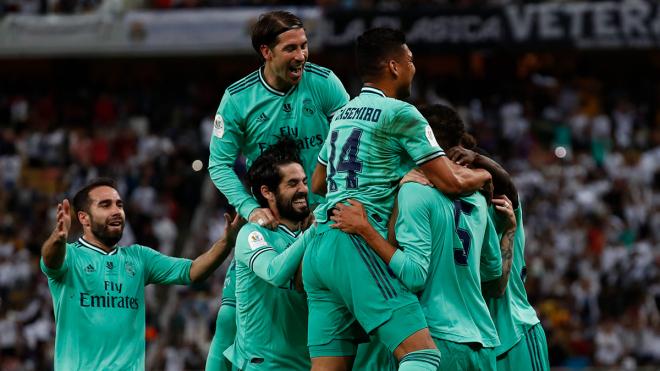 Alegría del Real Madrid en la Supercopa