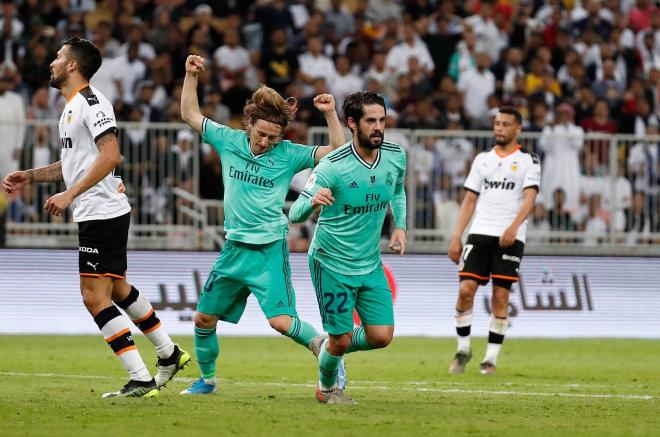 Isco celebra el gol en el Valencia - Real Madrid (Foto: Real Madrid).