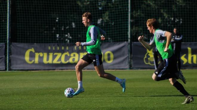 Alejo, en un entrenamiento (Foto: Cádiz CF).