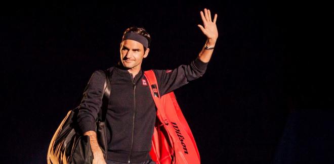 Roger Federer, antes de un encuentro.