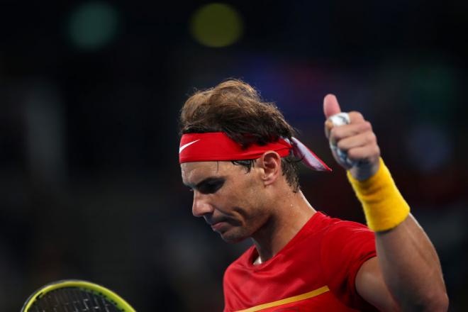 Rafa Nadal, durante su partido ante Djokovic.