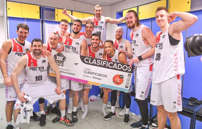 En el RETAbet Bilbao Basket posan felices con su pasaporte a la Copa (Foto: ACBPhoto).