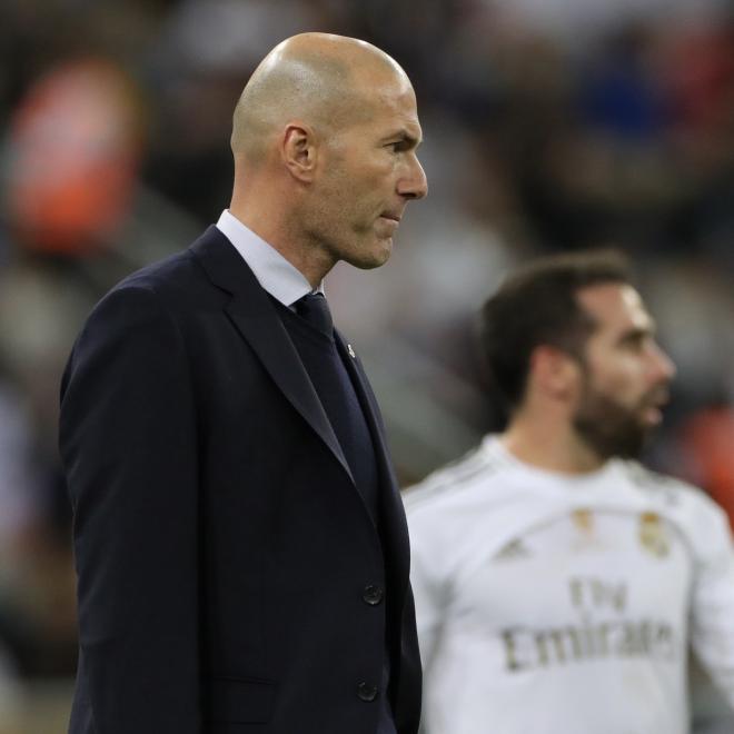 Zidane, durante la Supercopa de España (Foto: EFE).