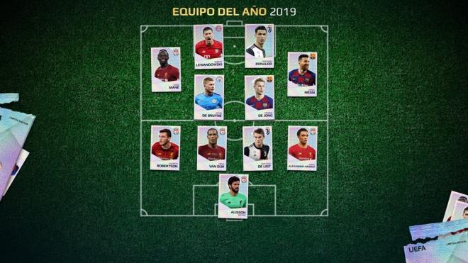 El once del año elegido por los aficionados de la UEFA.