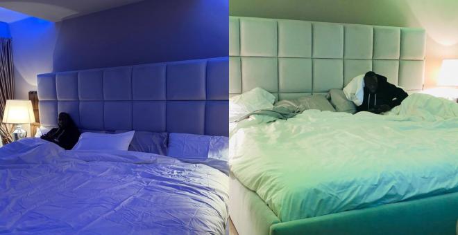 La enorme cama que se ha comprado Romelu Lukaku para su nueva casa en Milán (Fotos: Instagram).