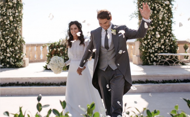 Rafa Nadal y Mery Perelló, el día de su boda (Foto: Instagram @rafaelnadal).