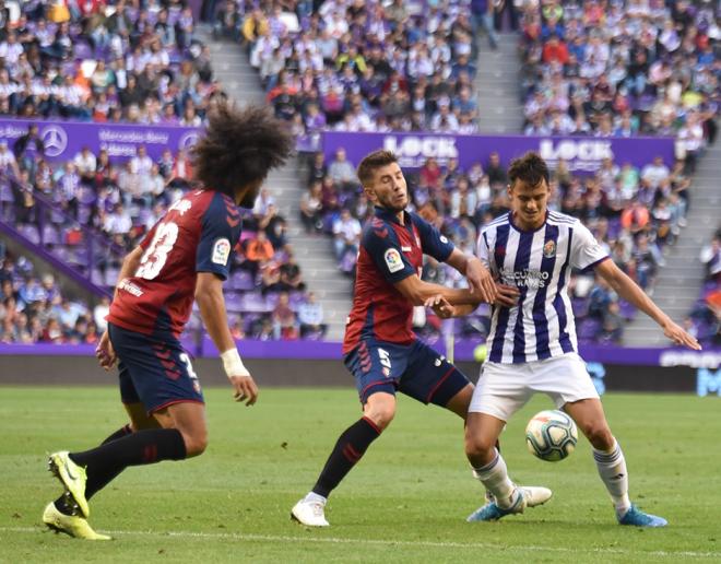 Enes Ünal, en el duelo de la primera vuelta en Zorrilla ante el CA Osasuna (Foto: Real Valladolid).