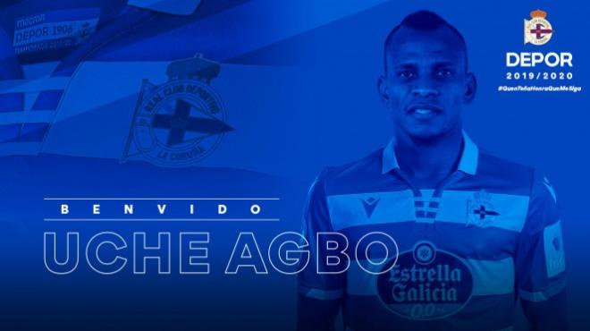 Uche Agbo, nuevo jugador del Dépor.