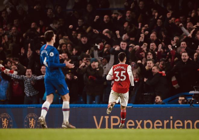 Martinelli, en un partido frente al Chelsea (Foto: @Arsenal).