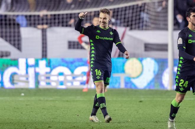 Loren celebra el gol ante el Rayo Vallecano.