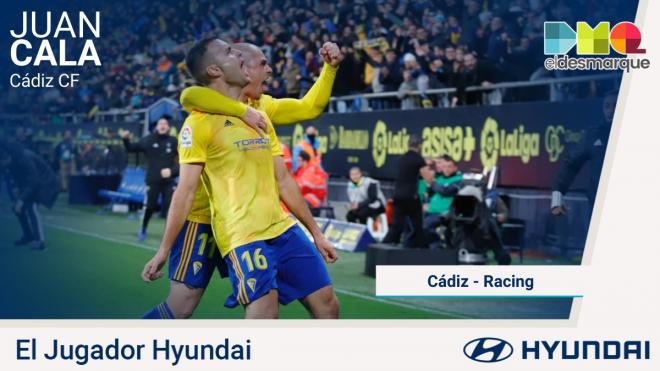Juan Cala, jugador Hyundai del Cádiz-Racing.