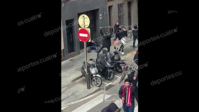 Imagen de la pelea vivida en Barcelona.