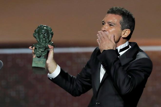 Antonio Banderas, con el Goya a mejor actor.